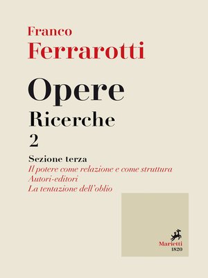 cover image of Opere. Ricerche 2